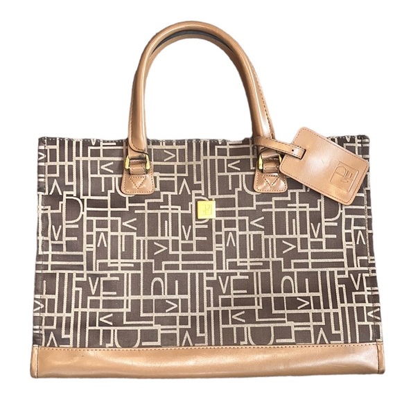 Diane von Furstenberg Briefcase Tote Shoulder Bag - Picture 1 of 9